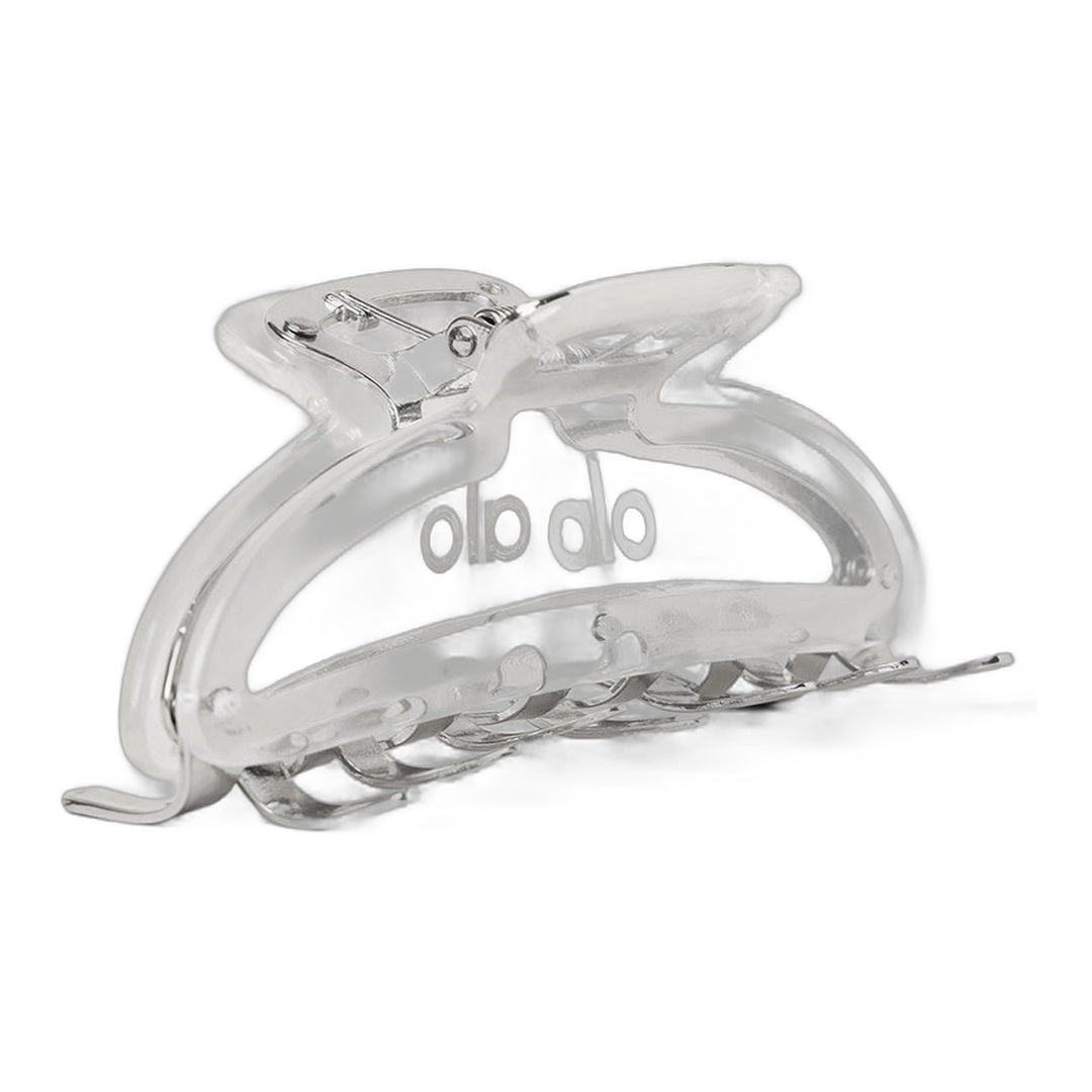 alo Acrylic Illusion Claw Clip - Clear Acetate/Chrome by Alo Yoga