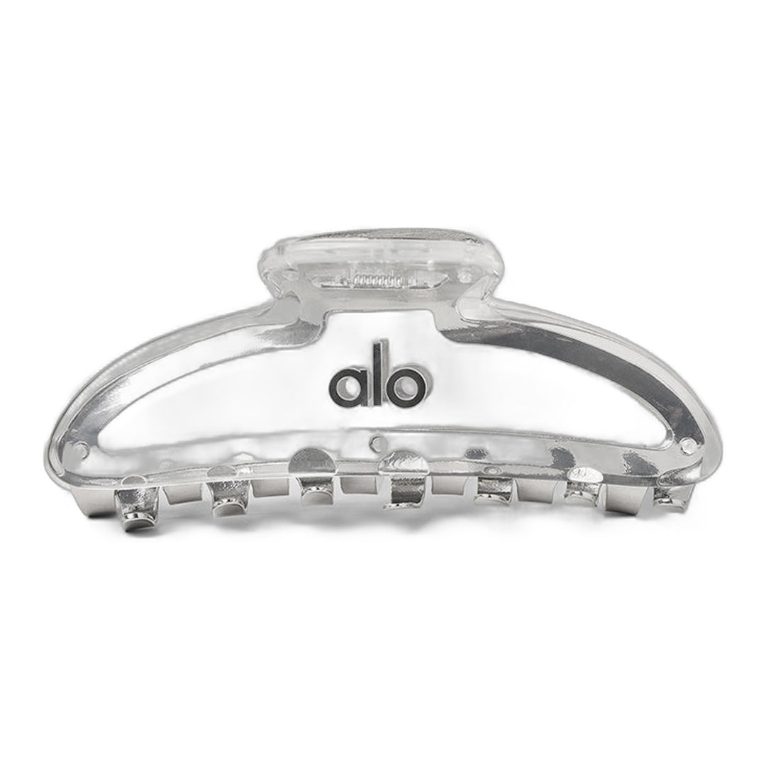 alo Acrylic Illusion Claw Clip - Clear Acetate/Chrome by Alo Yoga