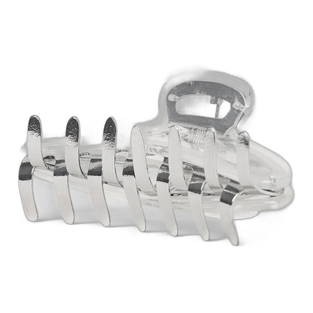 alo Acrylic Illusion Claw Clip - Clear Acetate/Chrome by Alo Yoga
