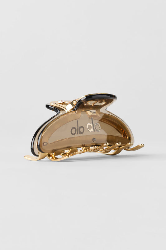 Acrylic Illusion Claw Clip - Gravel/Brushed Gold (A0657U)