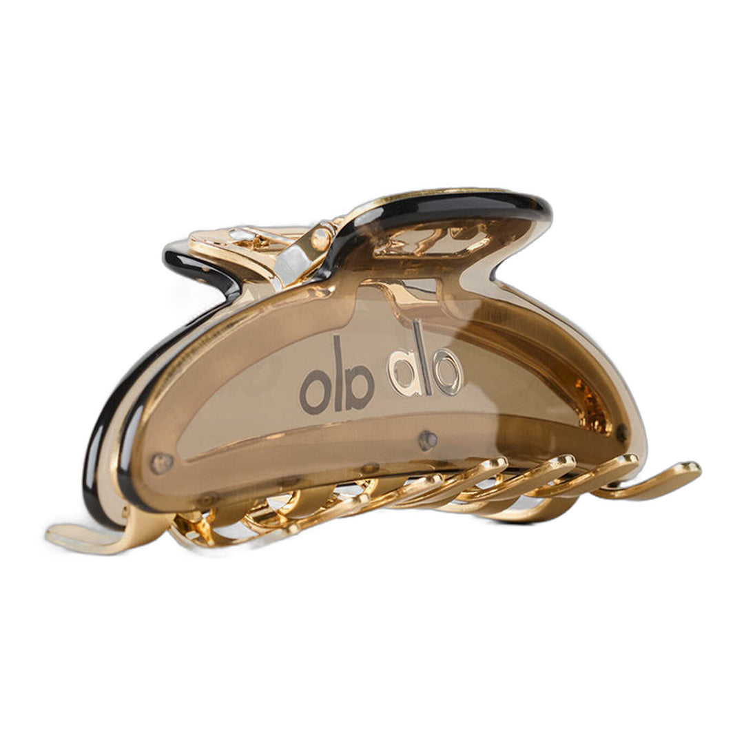 alo Acrylic Illusion Claw Clip - Gravel/Brushed Gold by Alo Yoga