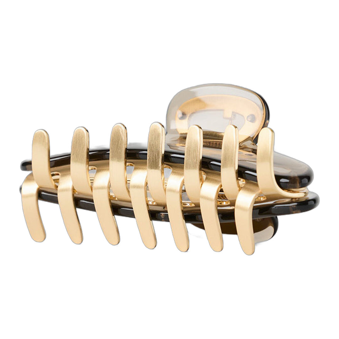 alo Acrylic Illusion Claw Clip - Gravel/Brushed Gold by Alo Yoga