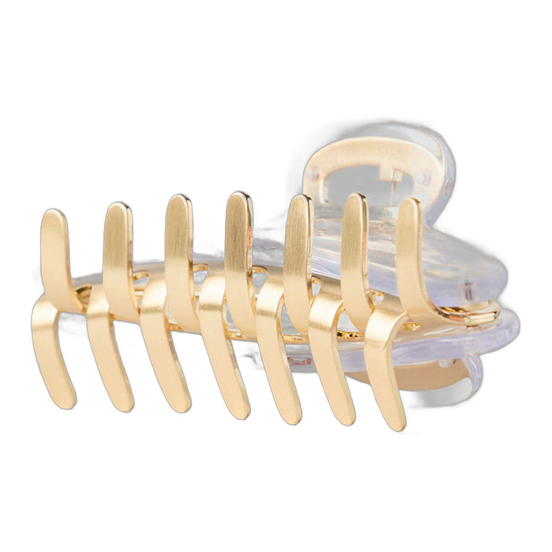 alo Acrylic Illusion Claw Clip - Clear/Brushed Gold by Alo Yoga