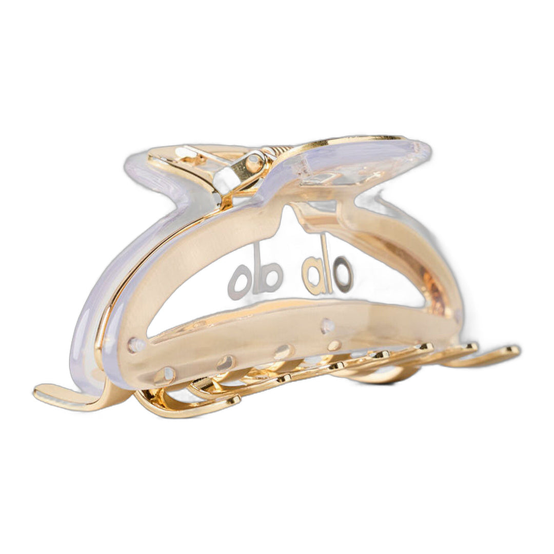 alo Acrylic Illusion Claw Clip - Clear/Brushed Gold by Alo Yoga