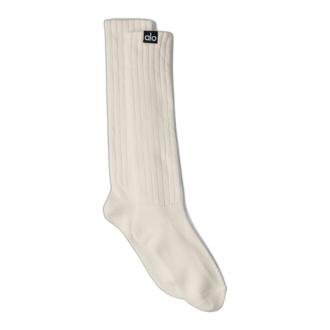 alo Unisex Scrunch Sock - Bone by Alo Yoga