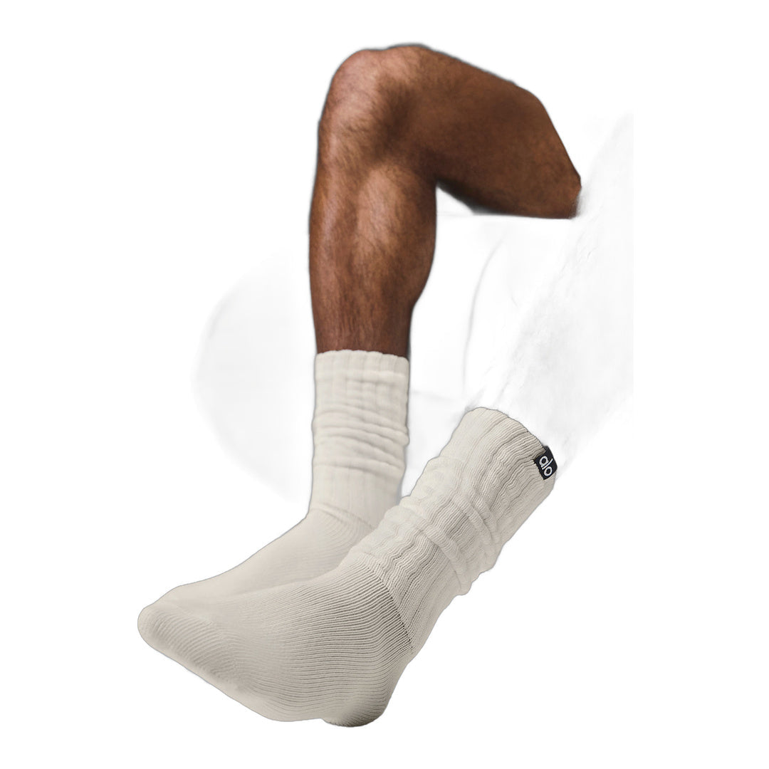 alo Unisex Scrunch Sock - Bone by Alo Yoga