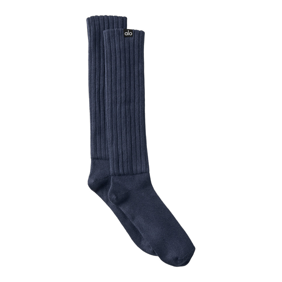 alo Unisex Scrunch Sock - Navy by Alo Yoga