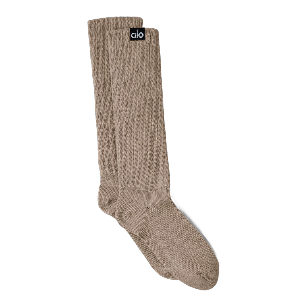 alo Unisex Scrunch Sock - Gravel by Alo Yoga