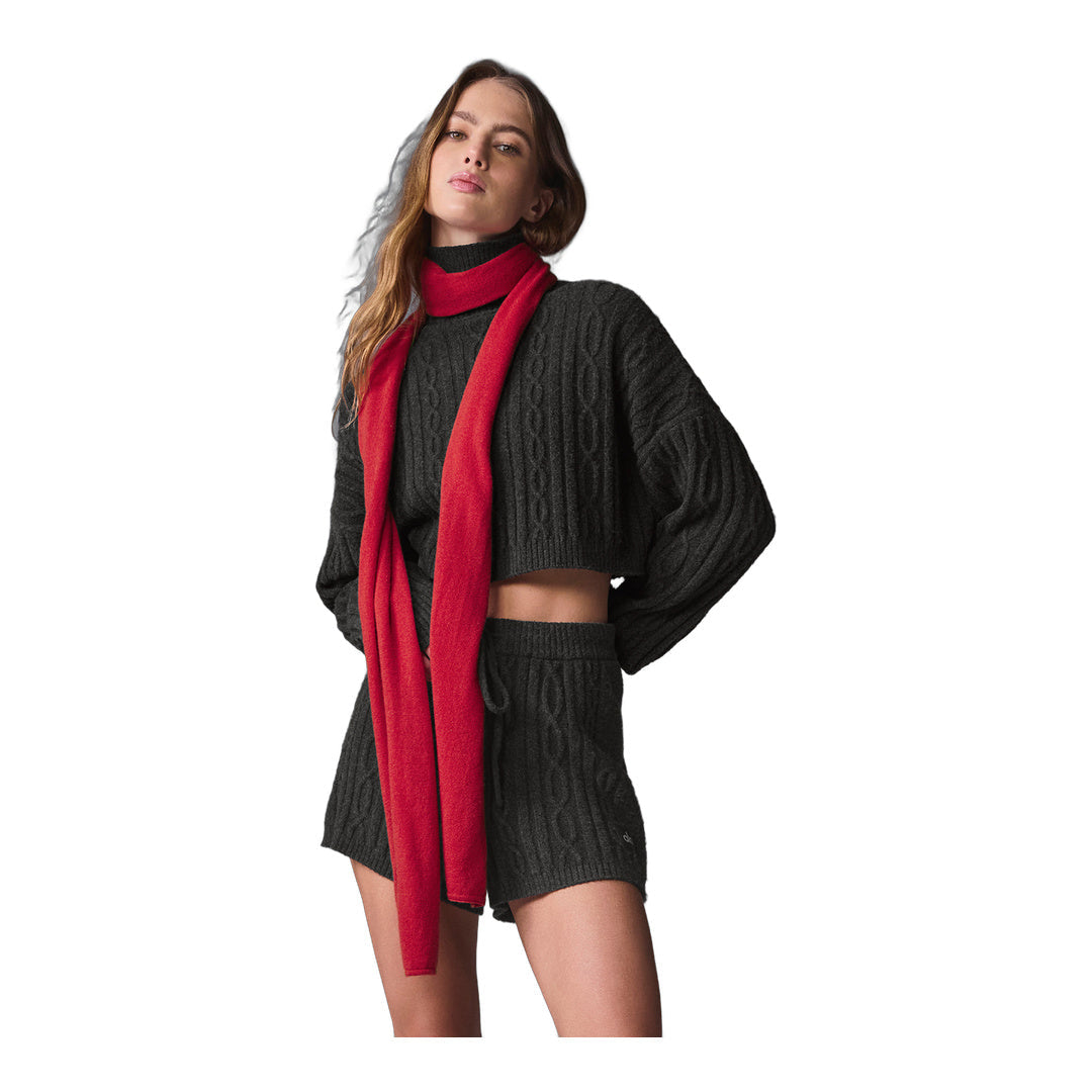 alo Cashmere Light Frosted Scarf - Red Ribbon by Alo Yoga