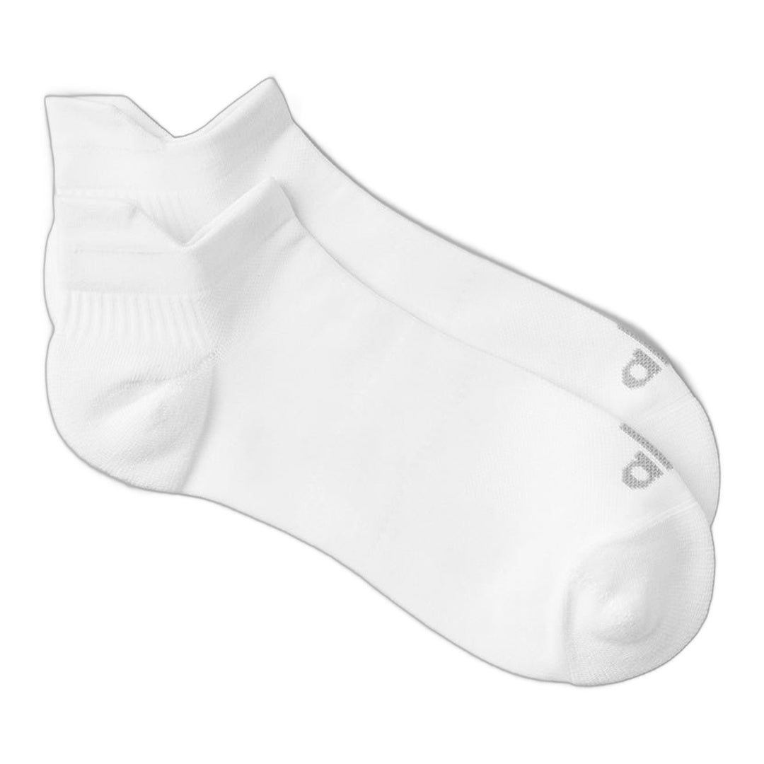 alo Unisex Performance Tab Sock - White/Titanium by Alo Yoga