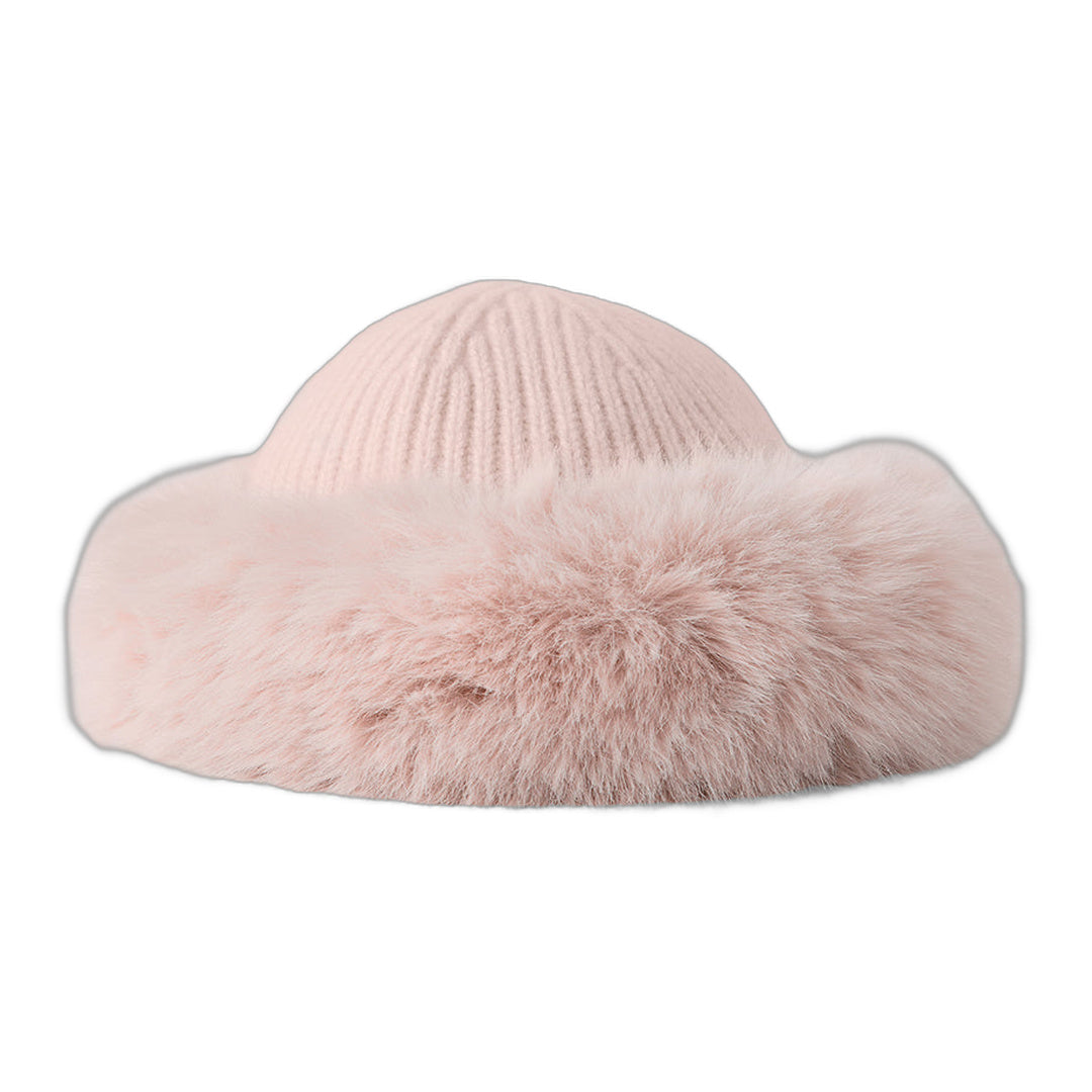 alo Courchevel Cashmere Faux Fur Beanie - Frosted Pink by Alo Yoga