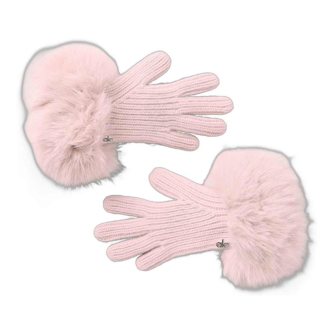 alo Courchevel Cashmere Gloves - Frosted Pink by Alo Yoga