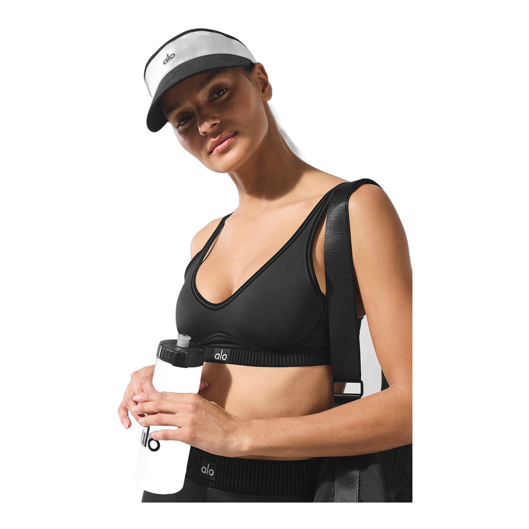 alo Colorblock Visor - Black/White by Alo Yoga