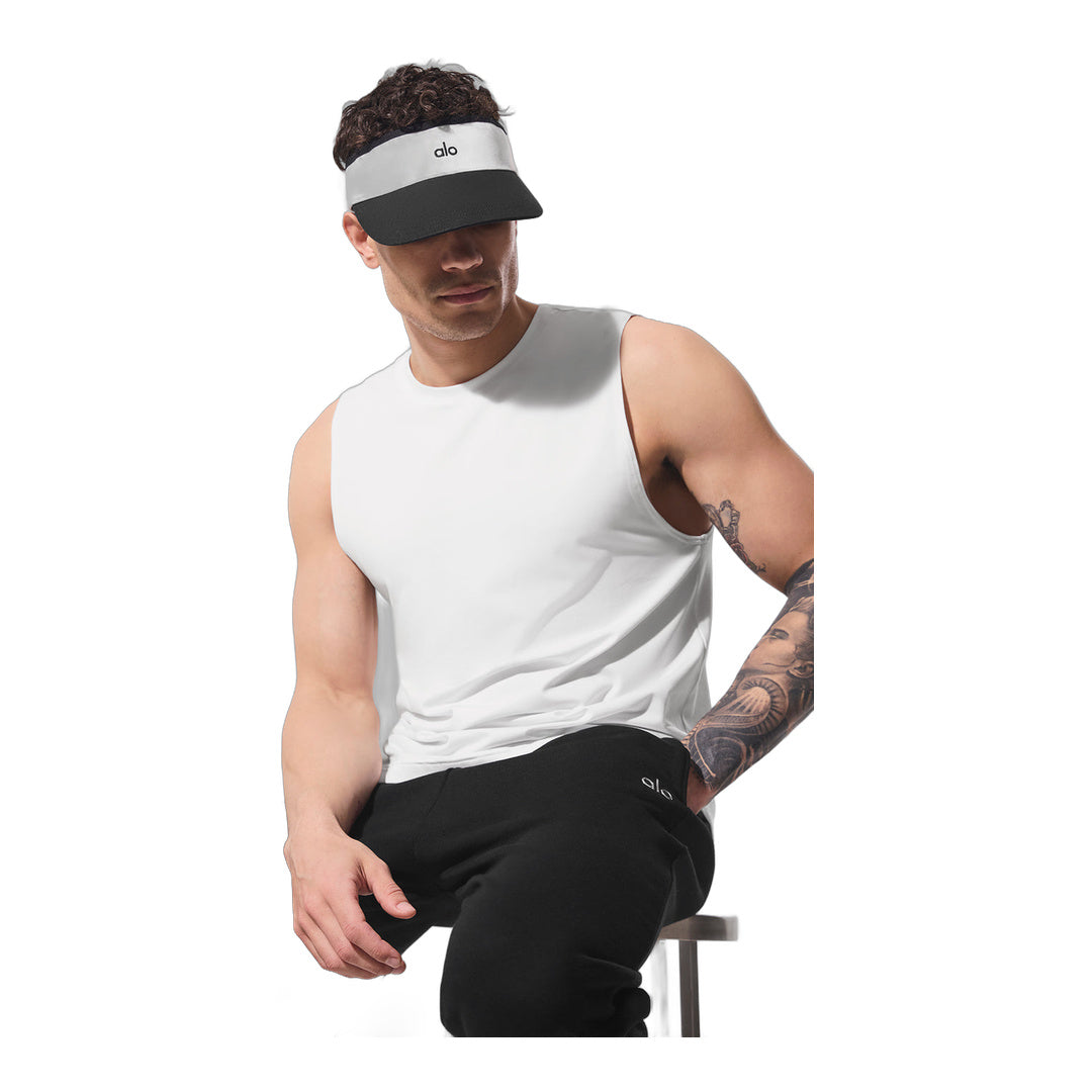 alo Colorblock Visor - Black/White by Alo Yoga