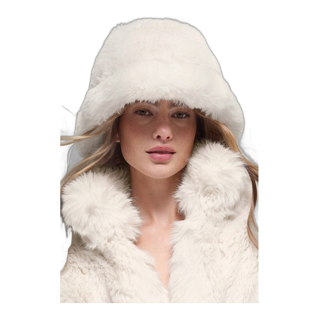 alo Faux Fur Starstruck Bucket Hat - Ivory by Alo Yoga