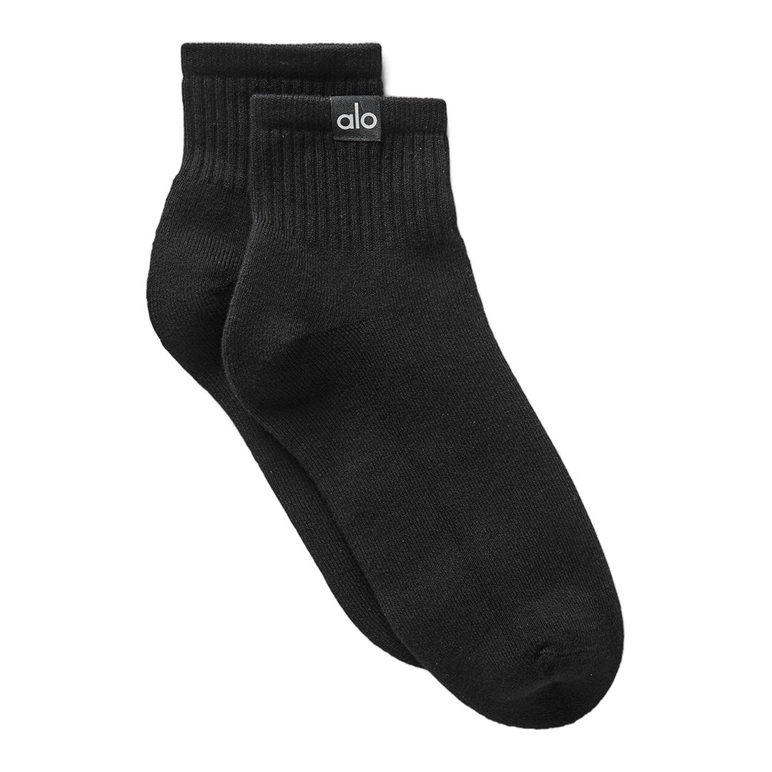 alo Quarter Crew Street Sock - Black by Alo Yoga