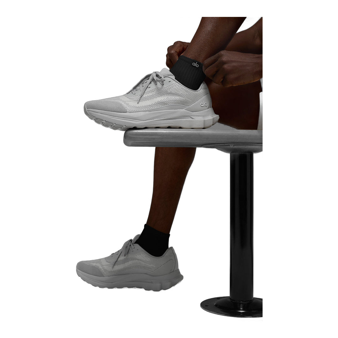 alo Quarter Crew Street Sock - Black by Alo Yoga