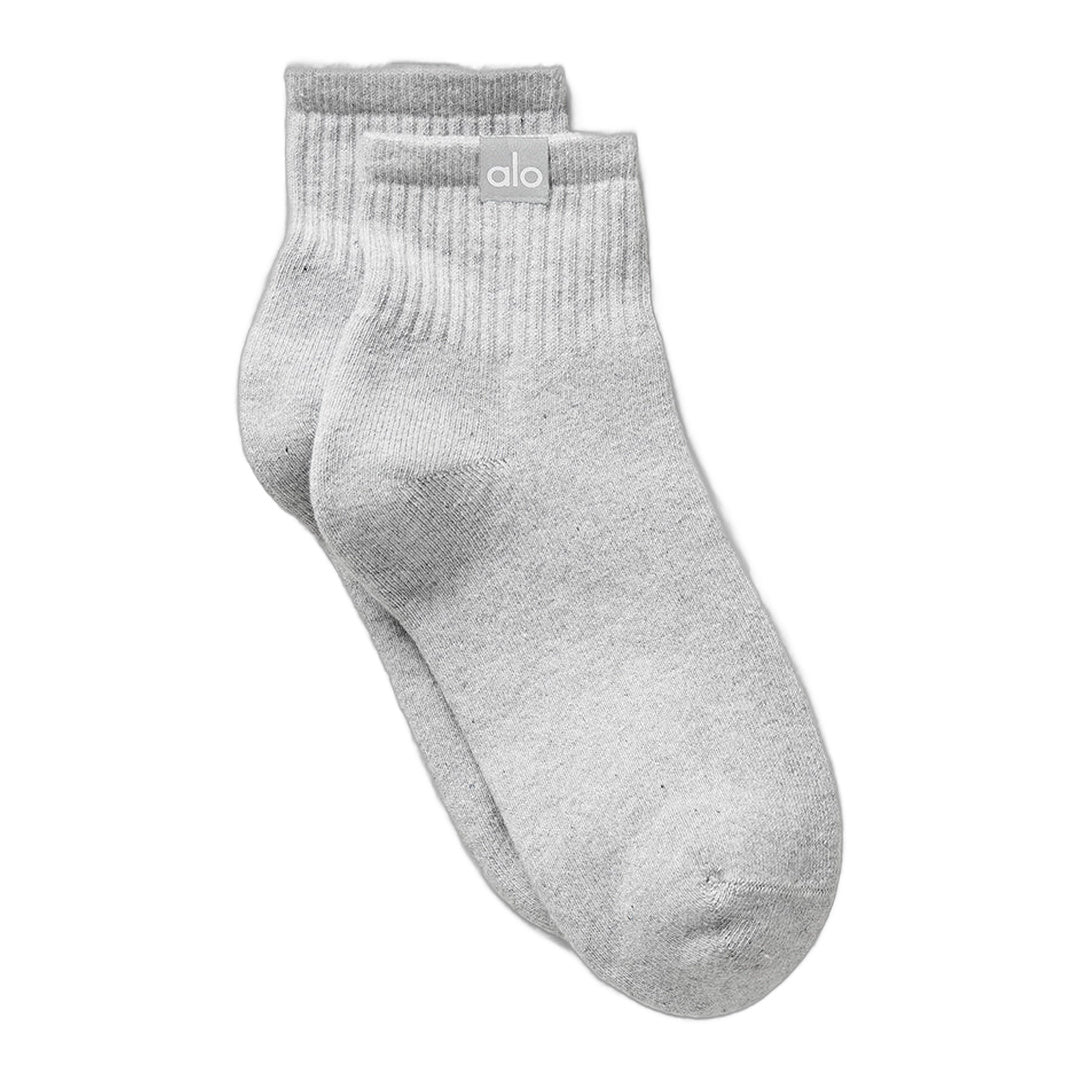 alo Quarter Crew Street Sock - Athletic Heather Grey by Alo Yoga