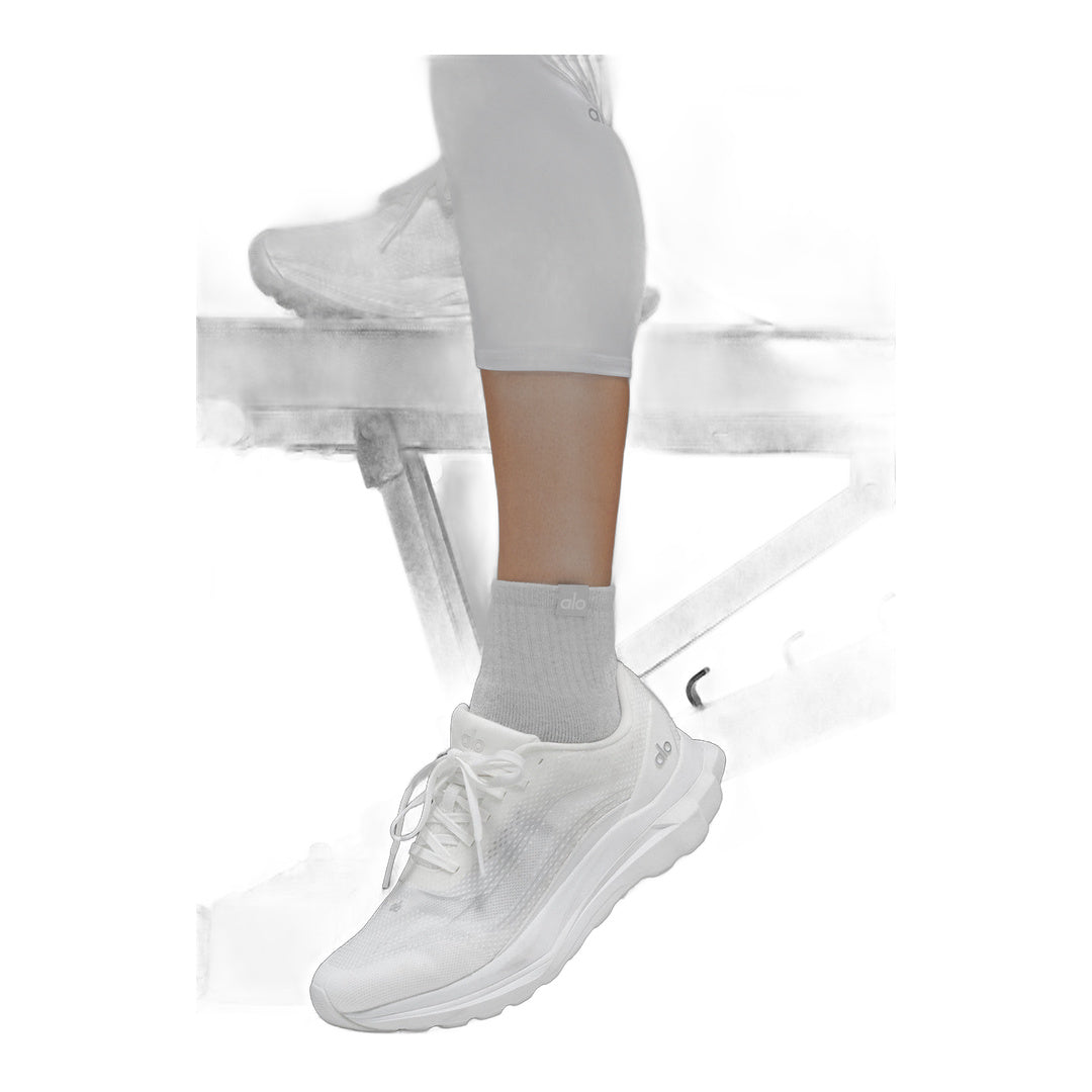 alo Quarter Crew Street Sock - Athletic Heather Grey by Alo Yoga