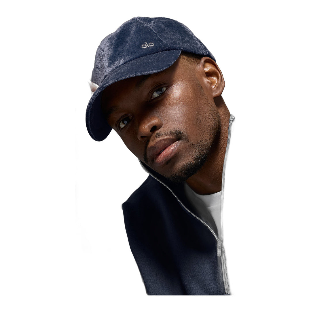 alo Velvet Off-Duty Cap - Navy by Alo Yoga