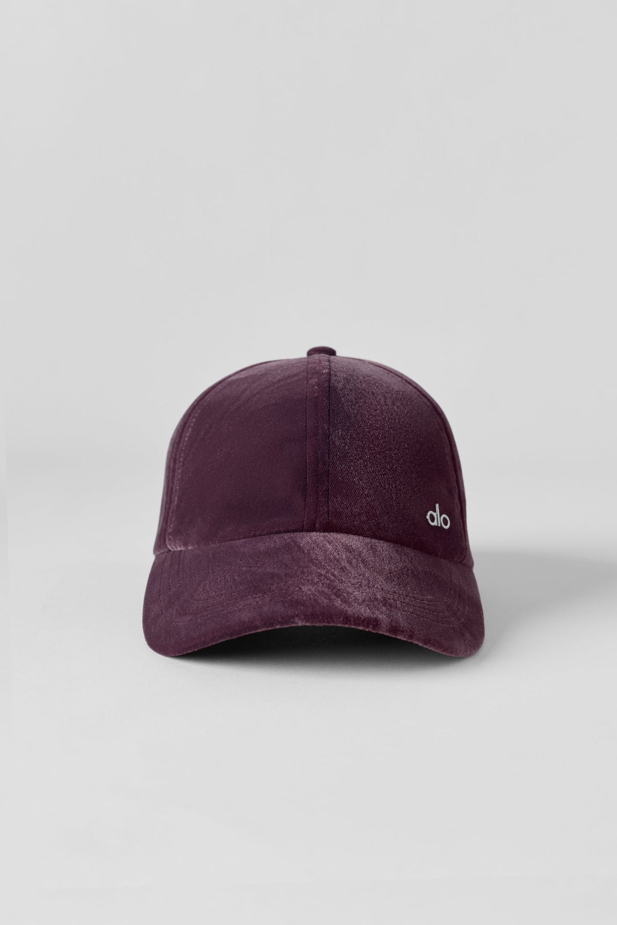 Alo Yoga Velvet Off-Duty Cap in Rich Bordeaux, product image 2 of 5