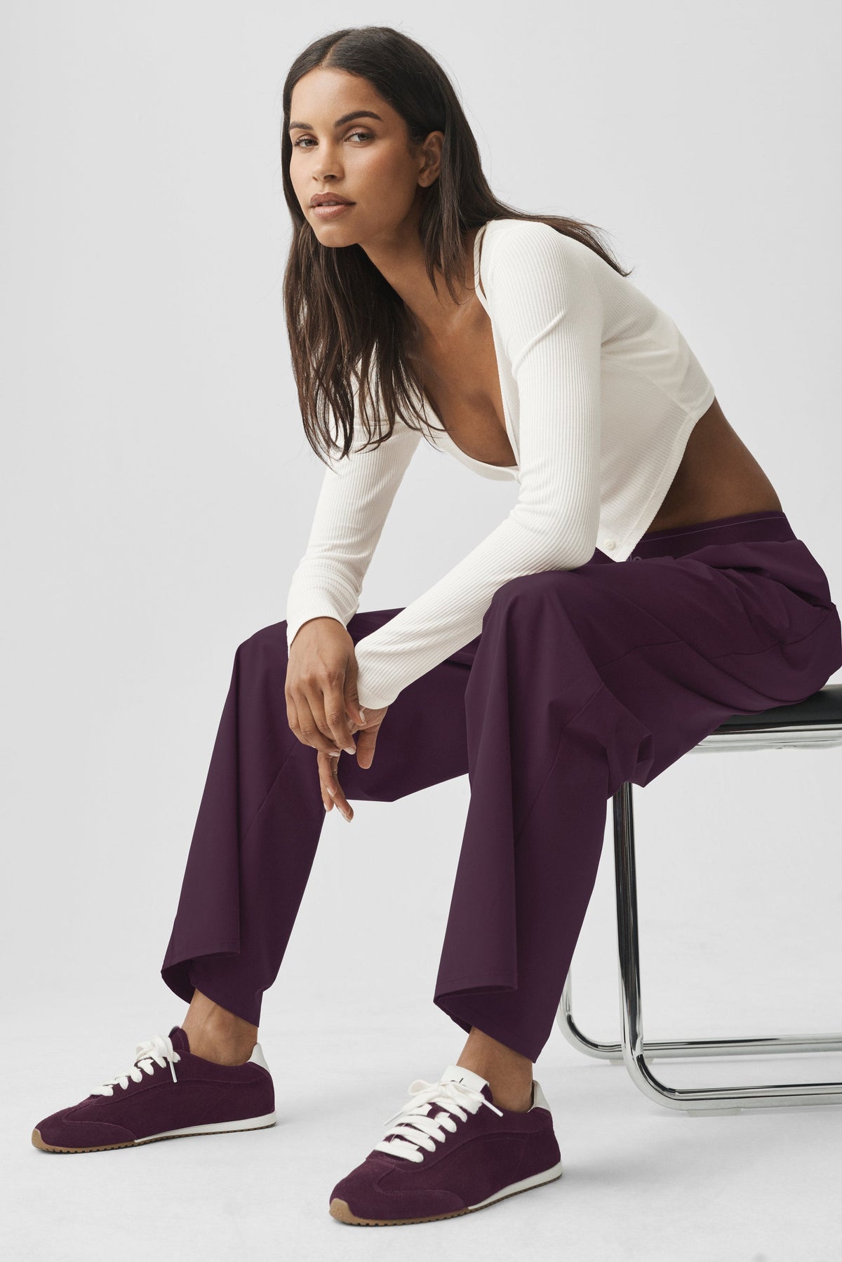 Alo Yoga Sunset Sneaker (Unisex) in Rich Bordeaux, product image 2 of 7
