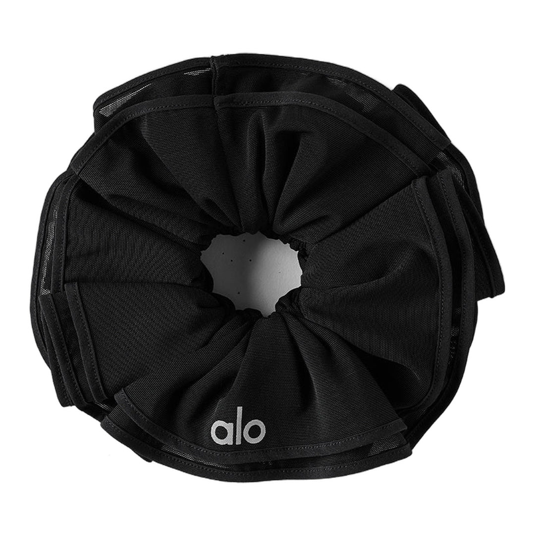 alo Mesh Sweet Nothing Oversize Scrunchie - Black by Alo Yoga