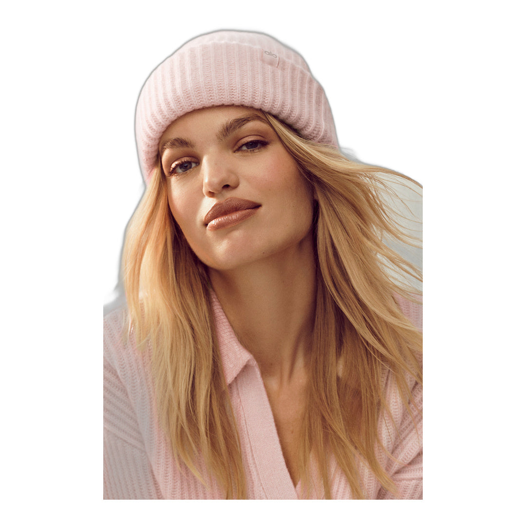 alo Courchevel Cashmere Beanie - Frosted Pink by Alo Yoga