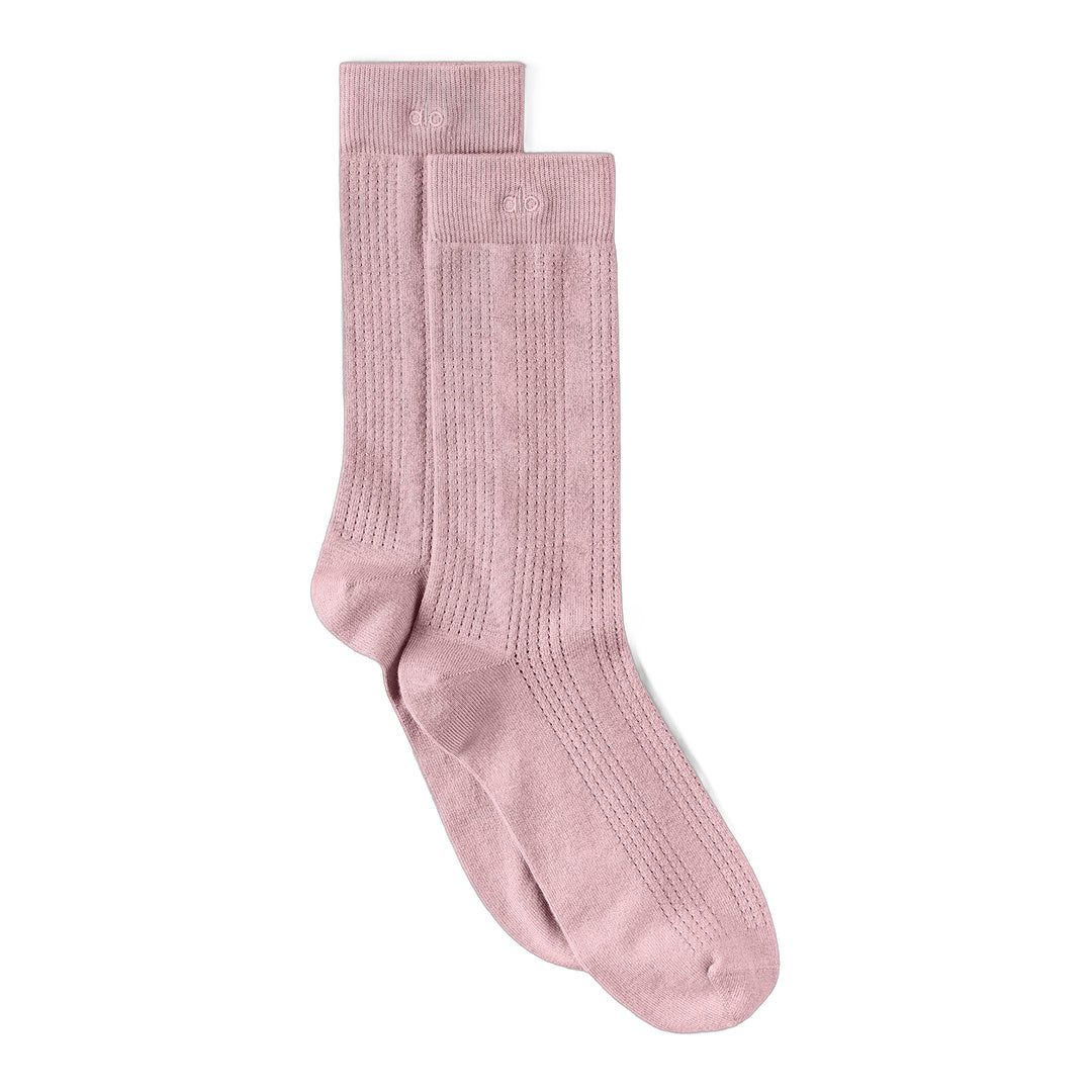 alo Cashmere Mesh Sock - Vintage Pink by Alo Yoga