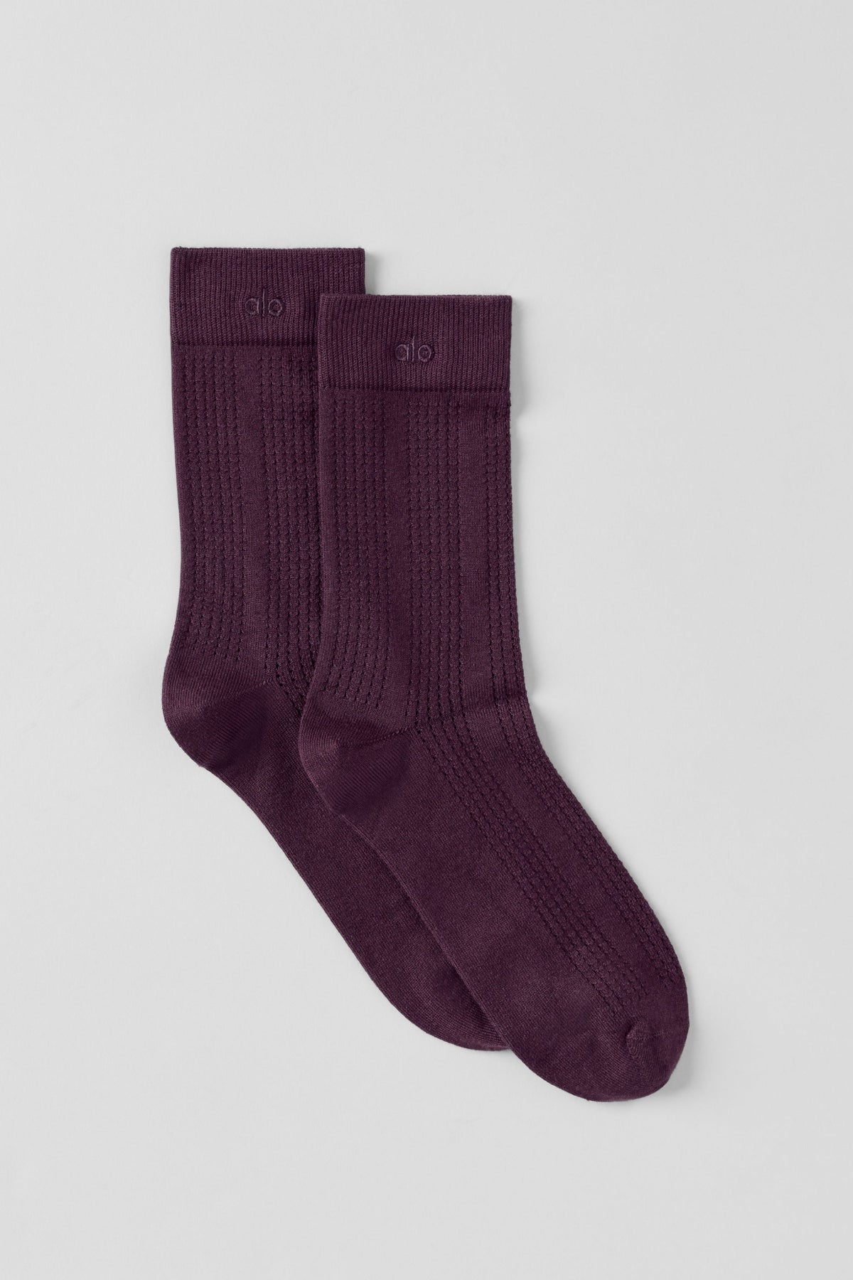 Alo Yoga Cashmere Mesh Sock in Rich Bordeaux