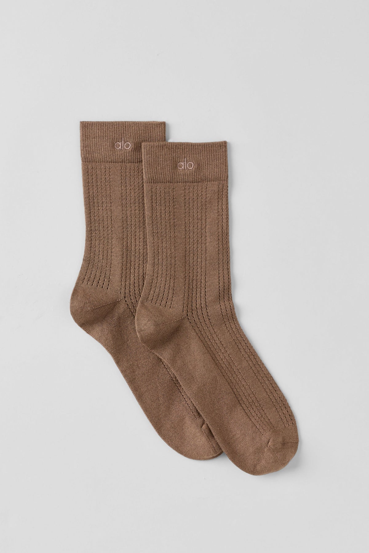 Alo Yoga Cashmere Mesh Sock in Java Brown