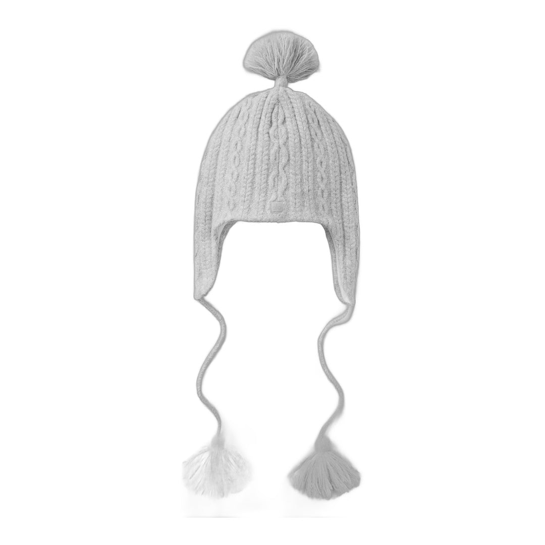 alo Cable Knit Winter Bliss Earflap Beanie - Athletic Heather Grey by Alo Yoga