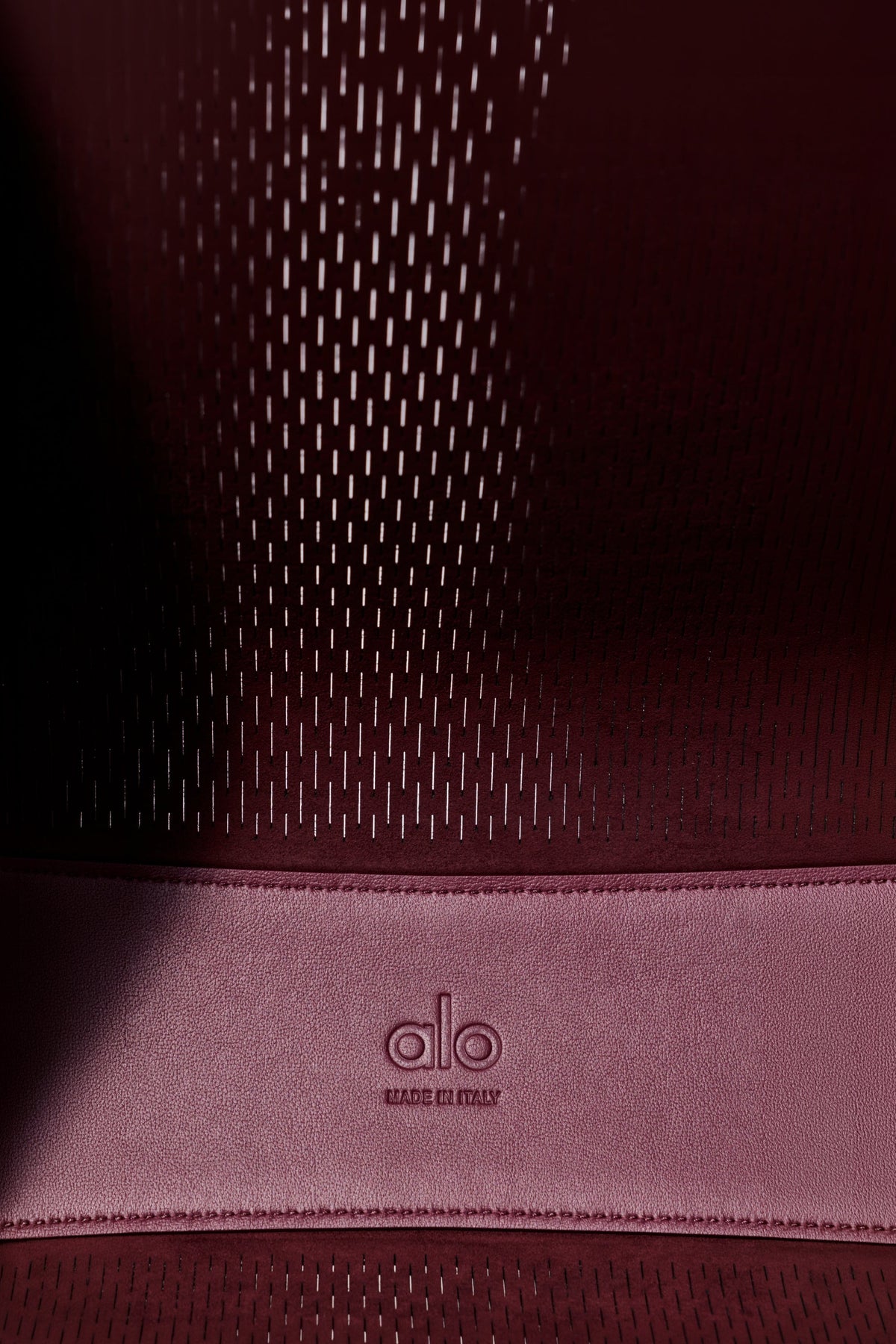 Alo Yoga Leather Mesh Tranquility Tote in Bordeaux Leather Mesh, product image 7 of 7