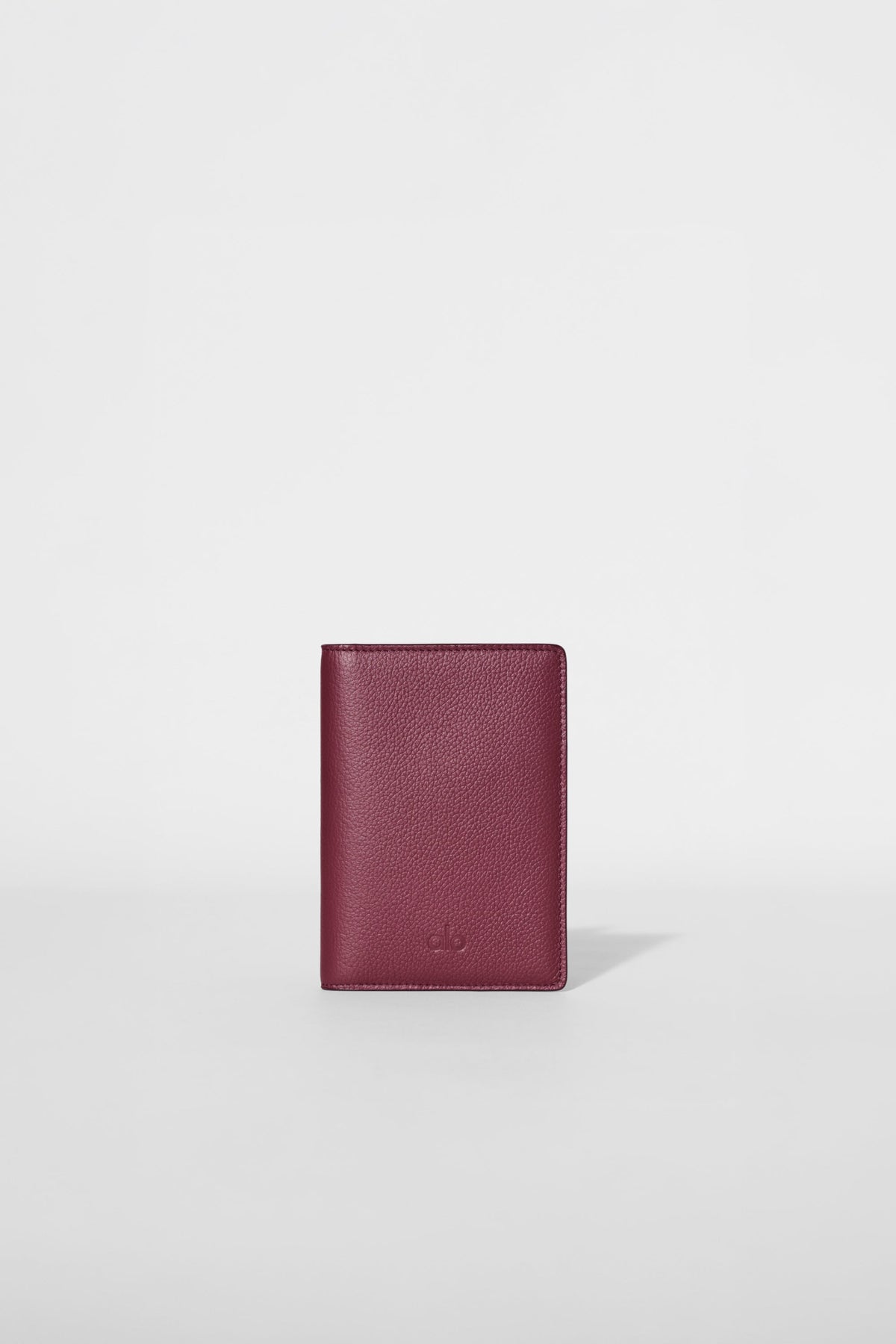 Alo Yoga Passport Cover in Bordeaux Leather
