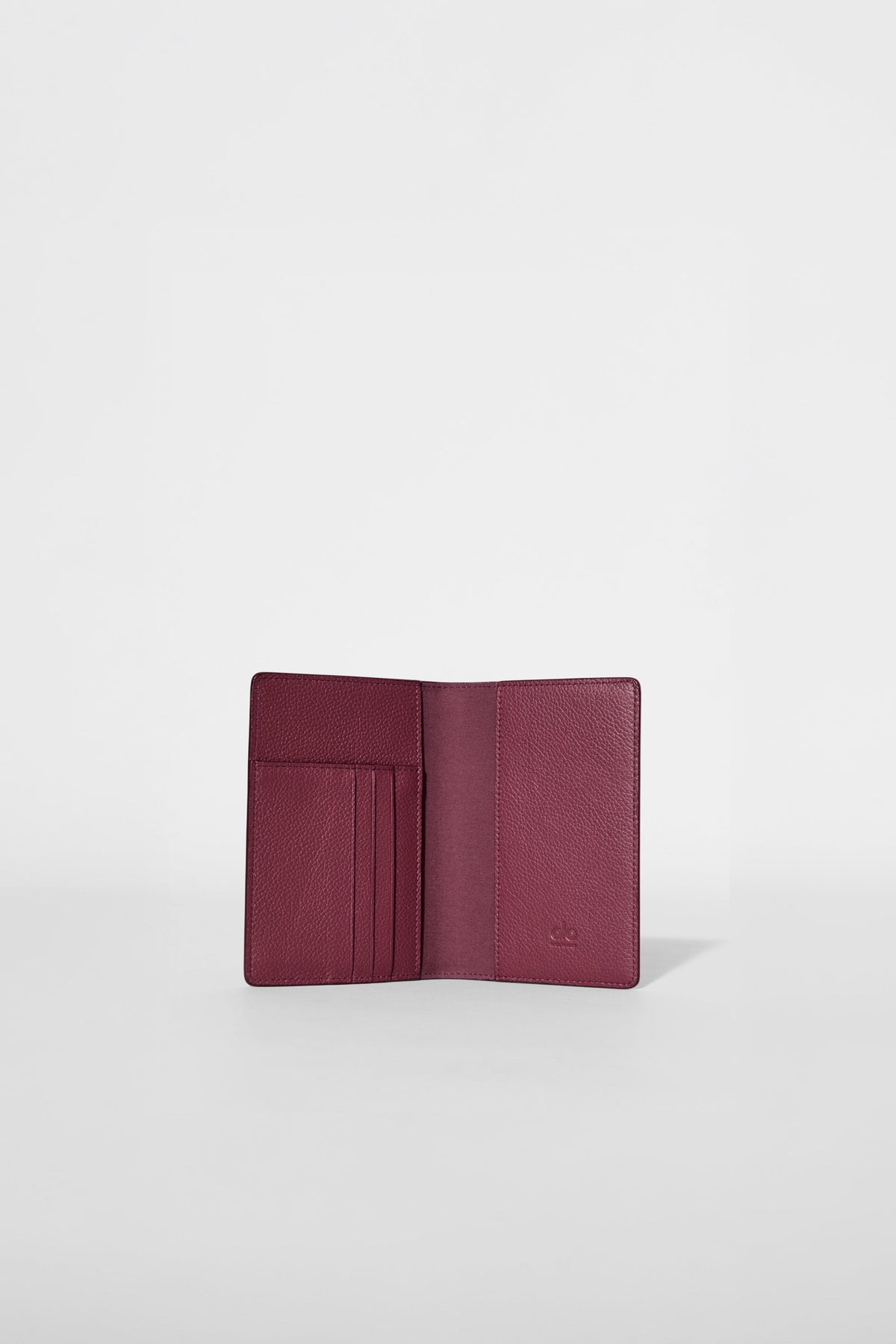 Alo Yoga Passport Cover in Bordeaux Leather, product image 2 of 3