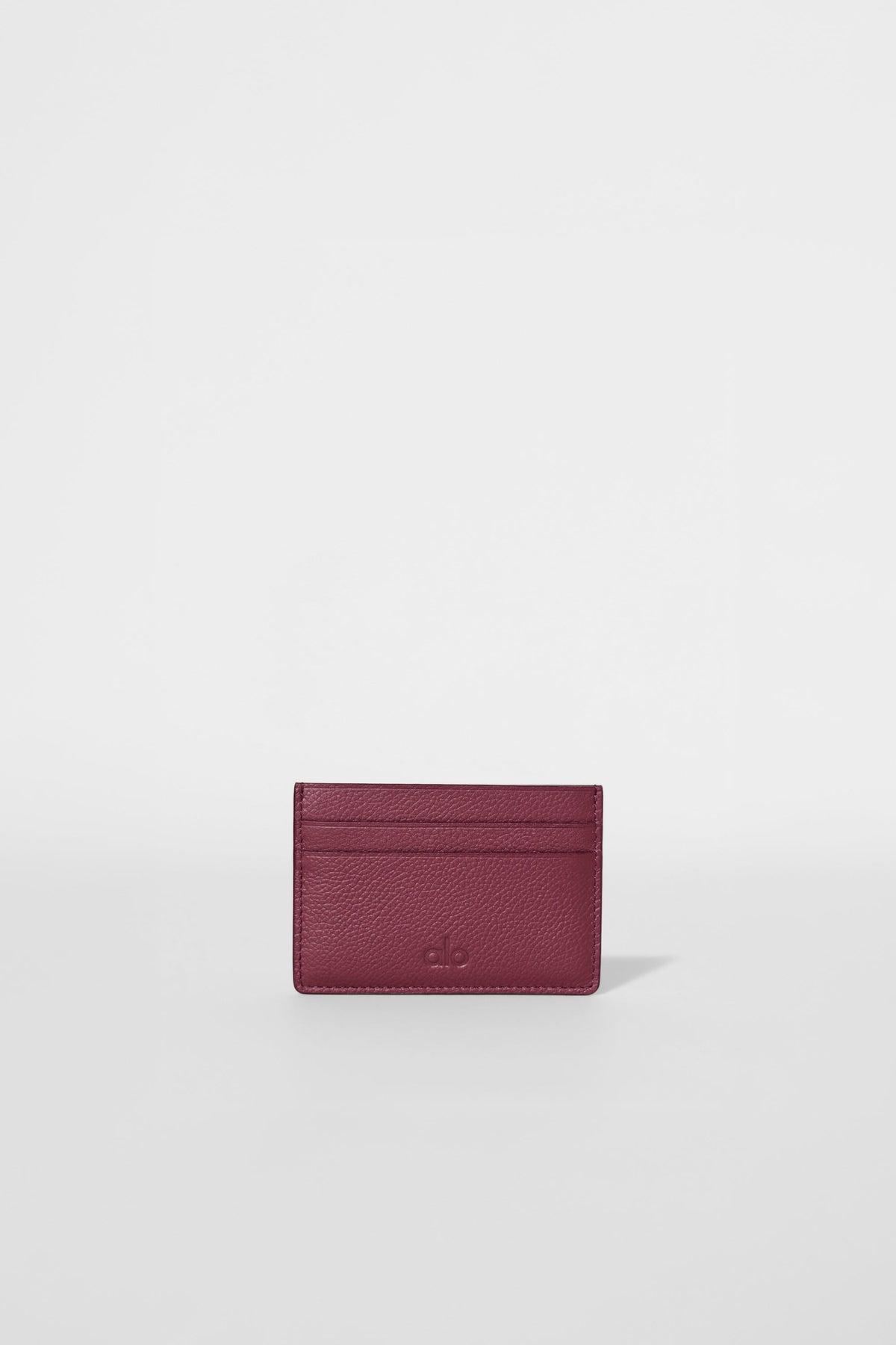 Alo Yoga Card Holder in Bordeaux Leather