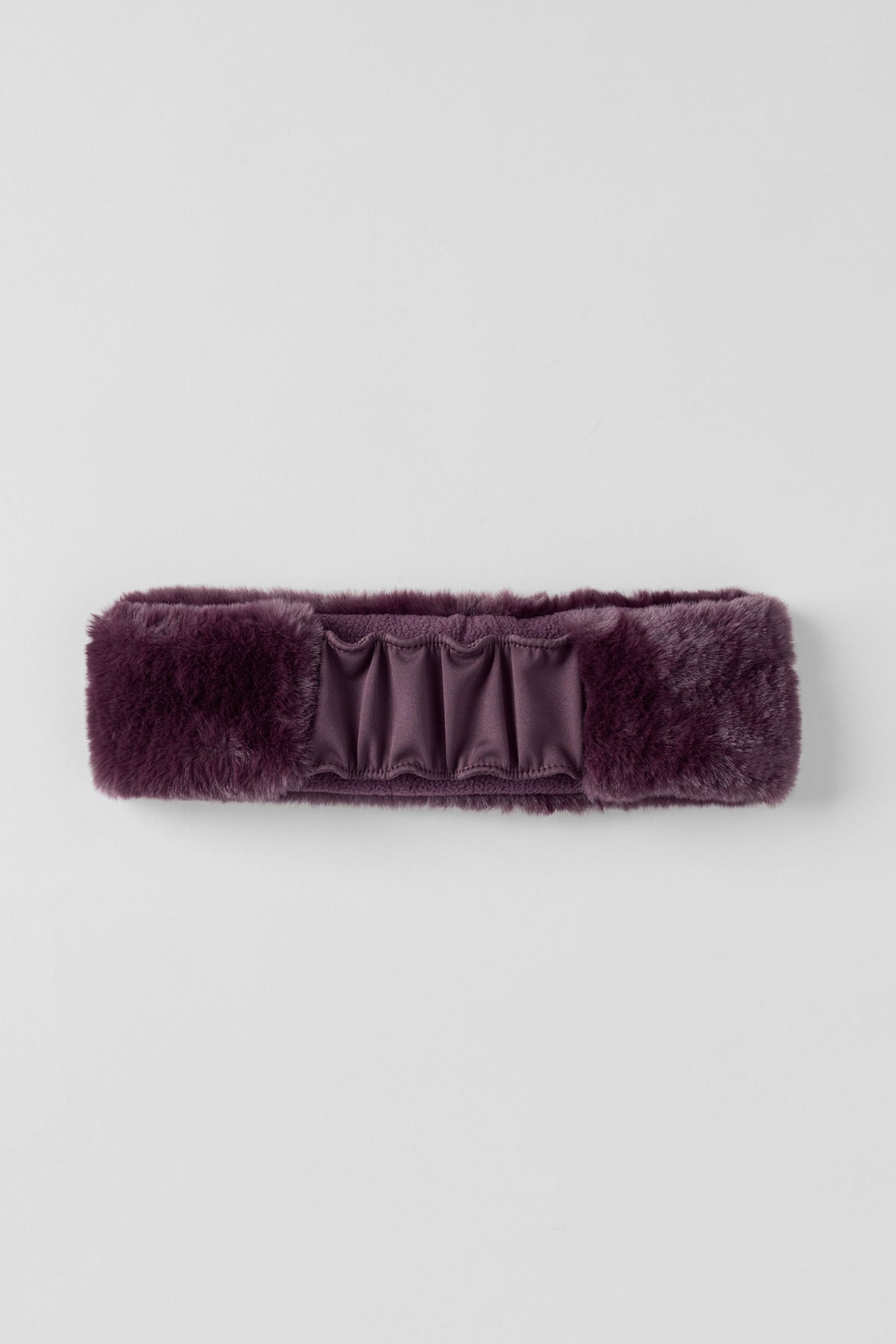 Alo Yoga Amore Faux Fur Earwarmer in Rich Bordeaux, product image 2 of 3