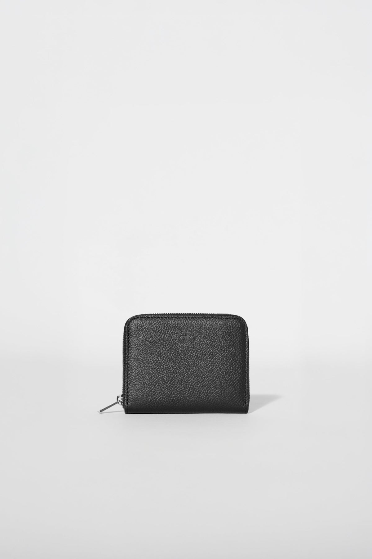 Alo Yoga Zip Around Wallet in Black Leather