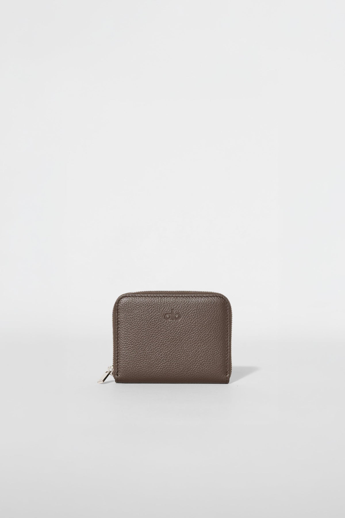Alo Yoga Zip Around Wallet in Espresso Leather