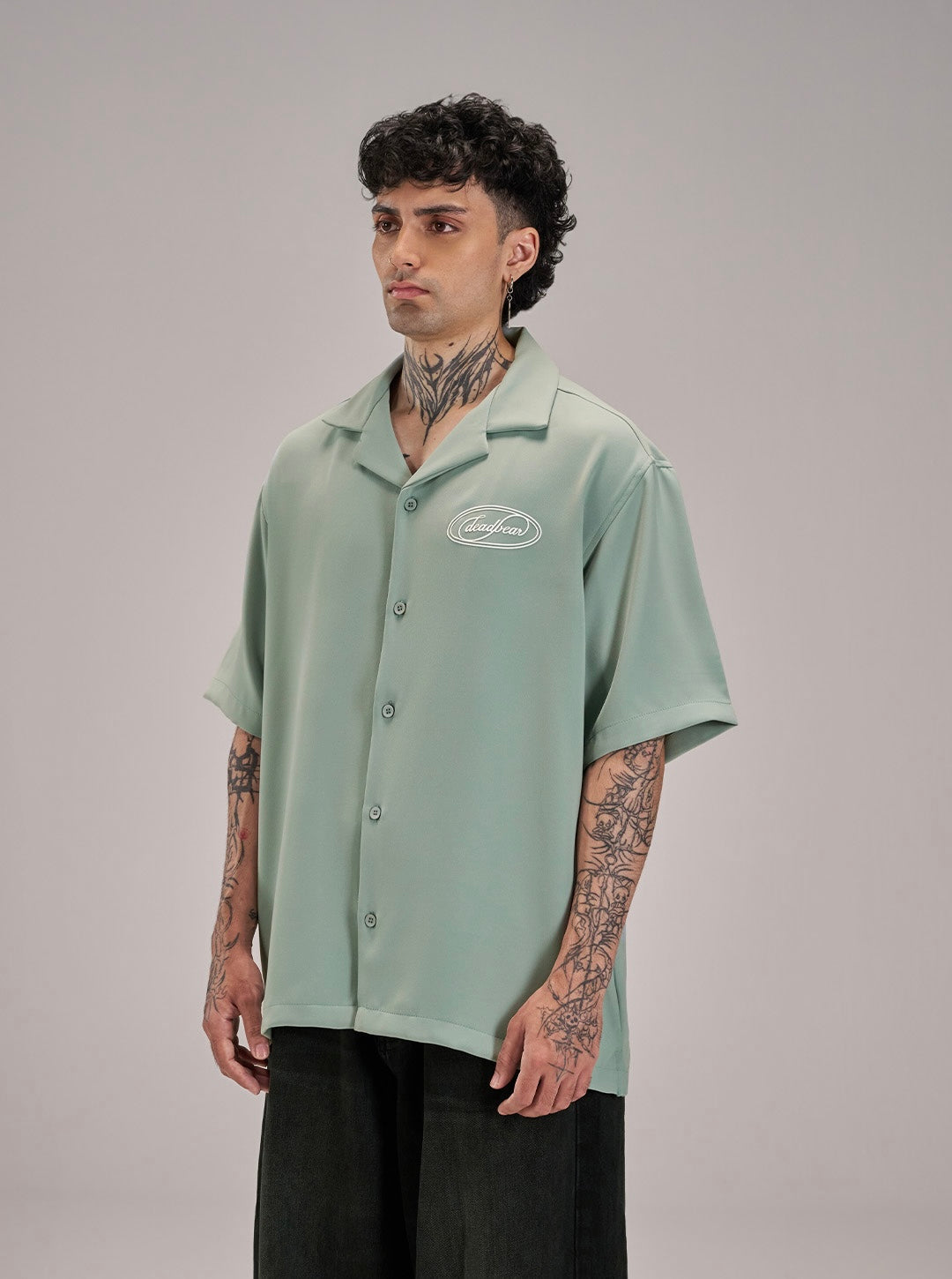 Signature Bowling Shirt Mint by DEADBEAR