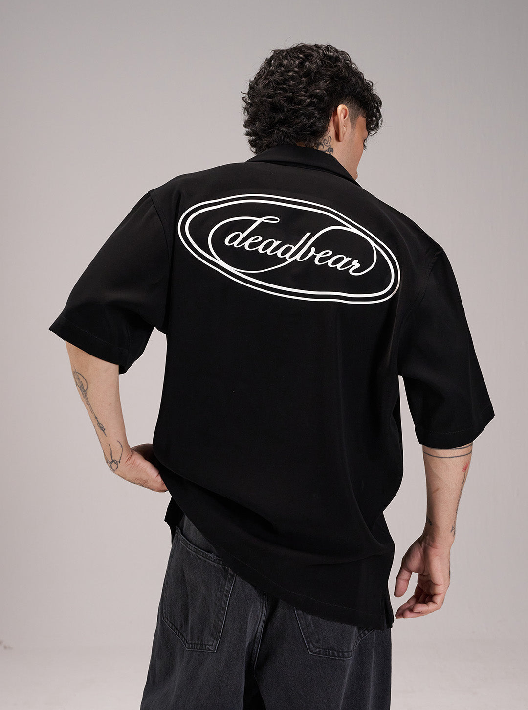 Signature Bowling Shirt Black by DEADBEAR