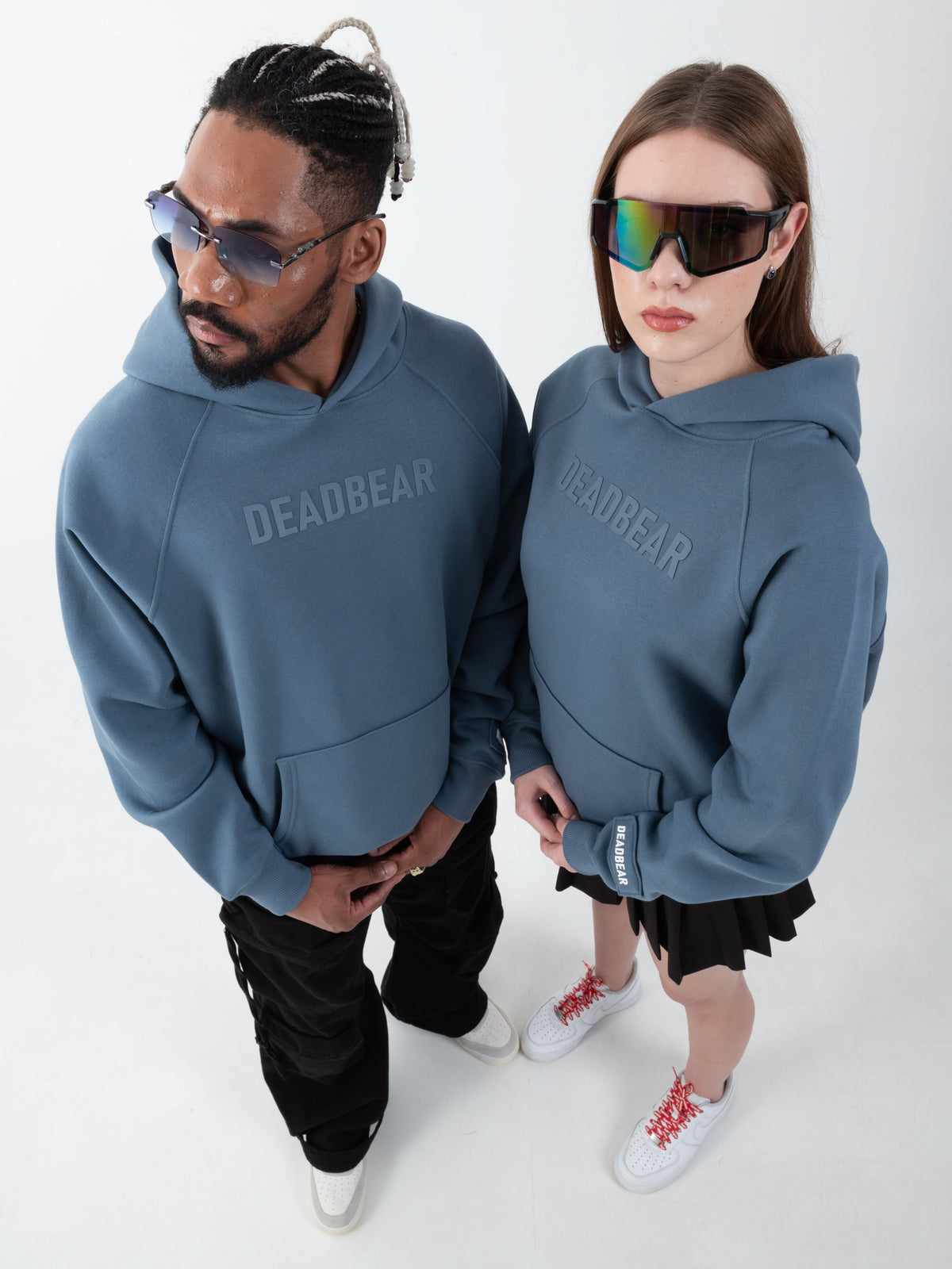 Basic Slate Blue Hoodie by DEADBEAR