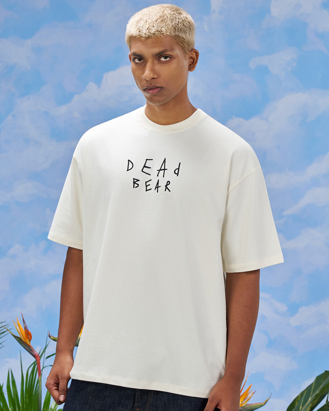 Scribbled Logo Tee Cream by DEADBEAR