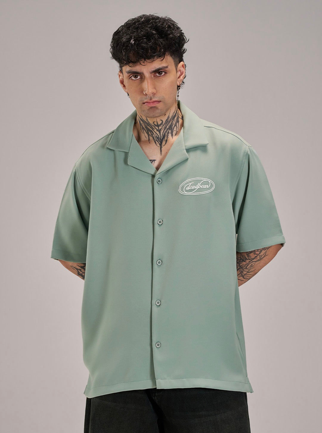 Signature Bowling Shirt Mint by DEADBEAR
