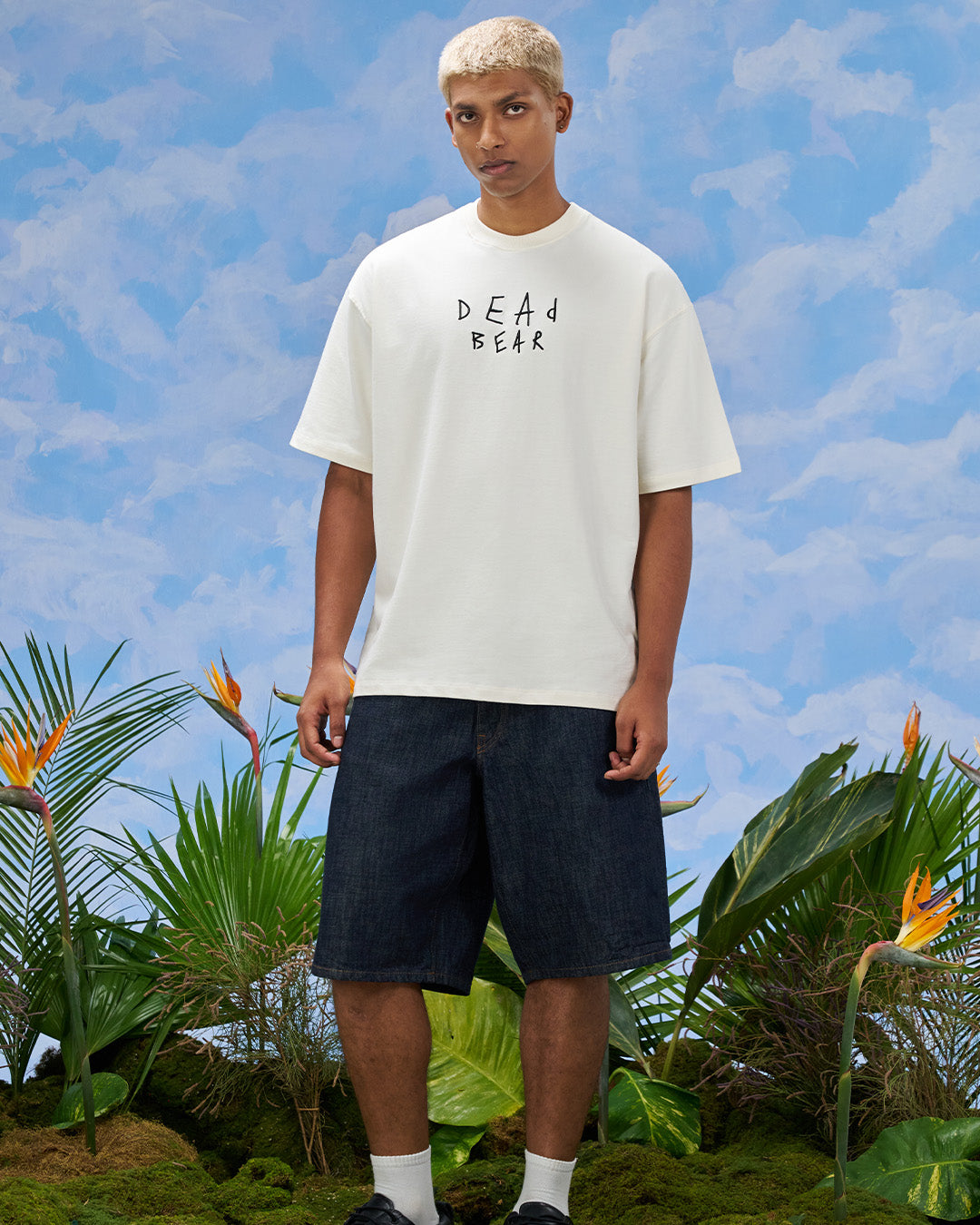 Scribbled Logo Tee Cream by DEADBEAR