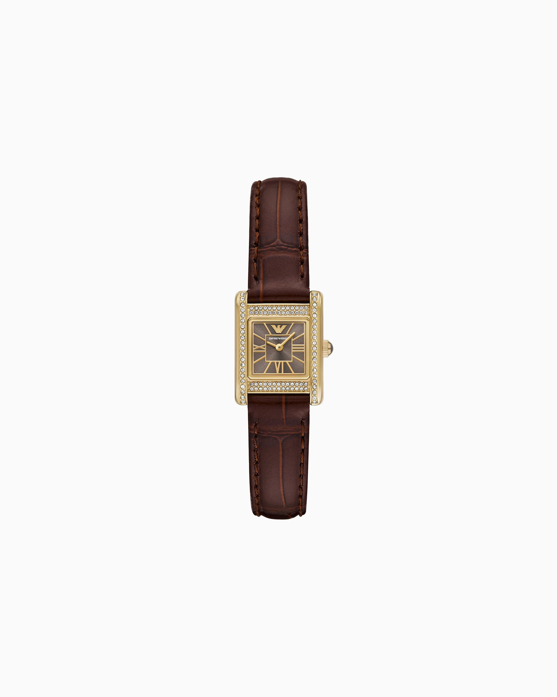 Two-Hand Brown Leather Watch (AR11705)
