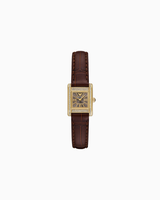 Two-Hand Brown Leather Watch (AR11705)
