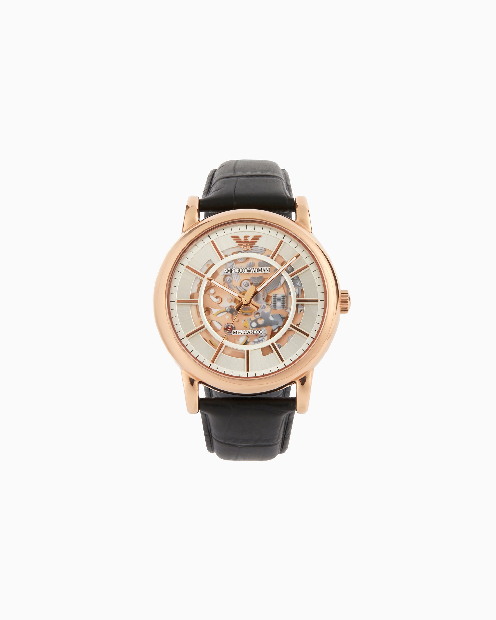 Men's Automatic Black Leather Watch (AR60007)