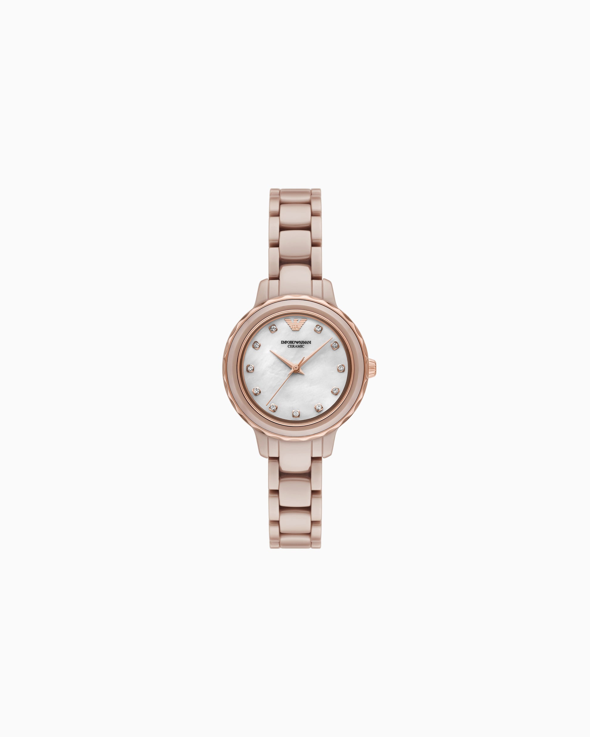 Three-Hand Nude Ceramic Watch (AR70018)