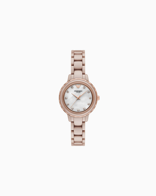 Three-Hand Nude Ceramic Watch (AR70018)